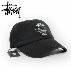 * not yet sale in Japan *STUSSY City Stack Low Pro Cap black / Stussy City s tuck rope ro cap unisex 