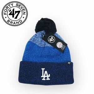 ◆日本未発売◆47Brand ドジャース　DARK FREEZE Pom Beanie ポンポンビーニー　ポンビーニー　ニットキャップ　ニット帽 大谷翔平