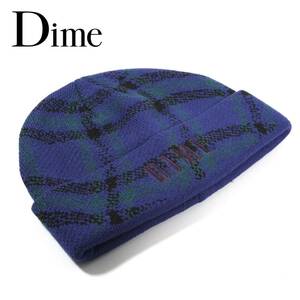 ◆DIME Wavy Plaid Cuff Beanie ニットキャップ　ブルー　ダイム　ビーニー　/DIME MTL 