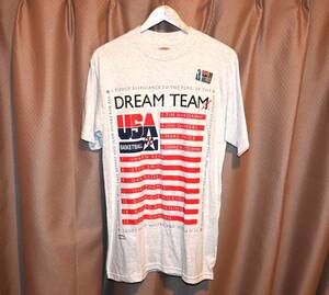 未使用品 NUTMEG USA DREAM TEAM ドリームチーム 半袖Tシャツ L 【TIM HARDAWAY,ALONZO MOURNING,LARRY JOHNSON,SHAWN KEMP,ISAIAH THOMAS