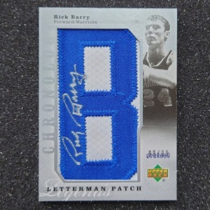 ◆【Last #！ Auto card】Rick Barry 2006-07 NBA UD Chronology Letterman Patch Legends card #178　◇検索：リック・バリー 直筆サイン