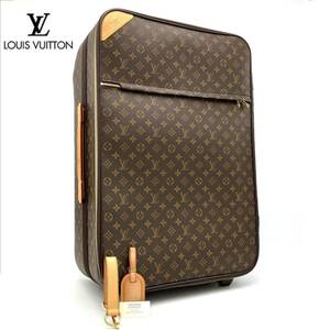 1円【極美品/ヌメ革シミなし】LOUIS VUITTON ルイヴィトン ペガス65 モノグラム スーツケース キャリーケース 2輪 トラベルバッグ 