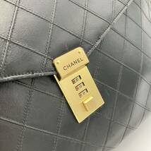 1円【超希少】CHANEL シャネル ビコローレ ビジネスバッグ ブリーフケース ラムスキン ブラック メンズ レディース A4可 PC可 シールあり_画像9