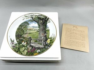 ROYAL WORCESTER PORCELAIN ロイヤルウースター フランクリンポーセリン 絵皿 5月 A COUNTRY PATH IN MAY[01-3614
