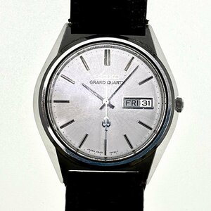 ジャンク SEIKO セイコー GRAND QUARTZ グランドクオーツ 4843-8041 デイデイト 腕時計 不動品 社外ベルト[03-3107