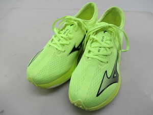 【送900円】　7557　MIZUNO　ミズノ　U1GD225001　メンズ　陸上競技用　ランニングシューズ　蛍光イエロー　26.0㎝　ウェーブ デュエル　