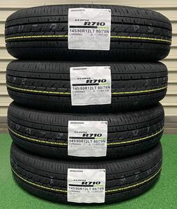 ★全国送料無料★ 2023年製 BRIDGESTONE ブリヂストン ECOPIA R710 145/80R12 80/78N サマータイヤ新品 4本セット