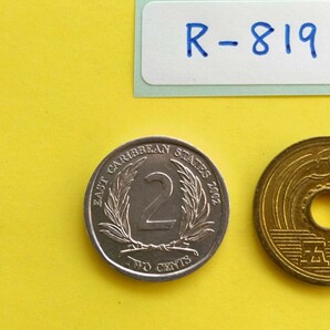 外国コイン 東カリビアン諸国  (Rー８１９) ２セント硬貨 ２００２年 アルミニウム硬貨の画像2