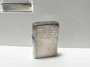 【喫煙具】着火確認済 ZIPPO ジッポー ジッポ ライター オイルライター STERLING スターリングシルバー ハンマートーン 旧ロゴ 現状品