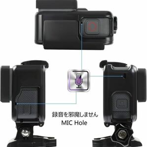 マウントを外さない状態でも充電が可能 GoPro HERO 5/6/7 互換 保護フレーム＆シリコンレンズカバー カメラ保護カバー ブラックの画像4