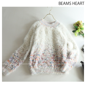 ビームスハート BEAMS HEART ★大人可愛い♪起毛水彩グラデーションニットトップス