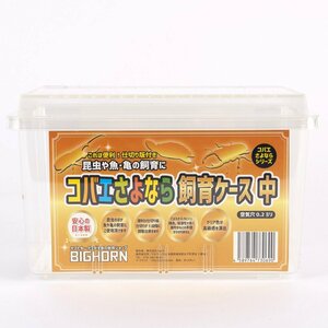 BIG HORN コバエさよなら飼育ケース(中) コバエさよなら クリアケース 教材に 保湿効果 観察しやすい 飼育用品 昆虫