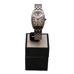 フランク・ミュラー FRANCK MULLER トノウカーベックス カラードリーム 1752QZCOLDRM シルバー SS 腕時計 レディース 中古の画像8