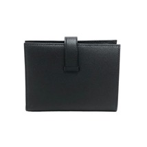 エルメス HERMES べアンコンパクト B刻印 ブラック/SV金具 マダム 二つ折り財布 レディース 中古_画像2