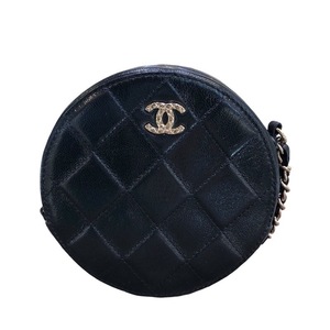 シャネル CHANEL マトラッセ ラウンド チェーンショルダー AP0245 レザー ショルダーバッグ レディース 中古