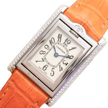 カルティエ Cartier タンクバスキュラント SM WA202751 K18WG/レザー 腕時計 レディース 中古_画像1