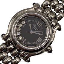 ショパール Chopard ハッピースポーツ 27/8250-23 ブラック SS 腕時計 レディース 中古_画像1