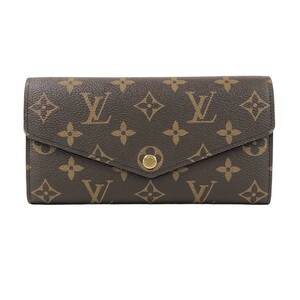 ルイ・ヴィトン LOUIS VUITTON ポルトフォイユ・サラ M62235 ブラウン モノグラム 長財布 レディース 中古