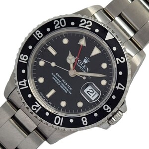 ロレックス ROLEX GMTマスター2 W番 16700 ブラック SS 腕時計 メンズ 中古