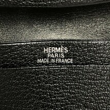 エルメス HERMES ベアンカードケース □H刻 ブラック シルバー金具 シェーブル カードケース レディース 中古_画像7