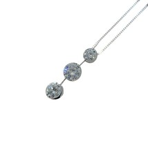 3連ダイヤネックレス D0.771ct D0.294ct D0.523ct Pt850/Pt900 ジュエリー 中古_画像3