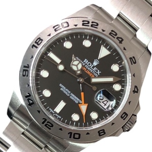 ロレックス ROLEX エクスプローラー２ 216570 ブラック ステンレススチール 腕時計 メンズ 中古