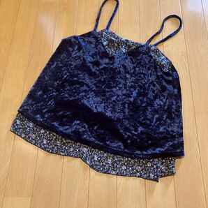 2way ベロア花柄ベスト