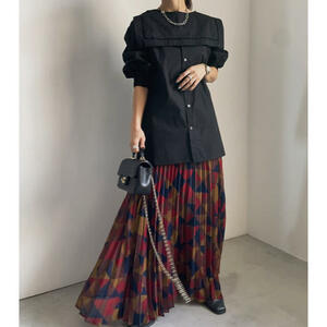  ▼完売 21AW ameri vintage HEATHER RETRO SKIRT M