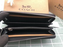 COACH コーチ 財布 長財布 ブラック ギフト プレゼント 新品未使用 メンズ 贈り物 レザー ウォレット ブランド 小銭入れあり C173_画像9