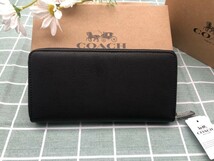 COACH コーチ 財布 長財布 ブラック ギフト プレゼント 新品未使用 メンズ 贈り物 レザー ウォレット ブランド 小銭入れあり C173_画像2