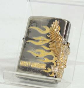 □　Zippo　ジッポー　オイルライター　HARLEY-DAVIDSON　ハーレーダビッドソン　MADE IN U.S.A　火花OK　着火未確認　中古　保管品　③