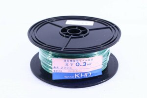 ●【未使用】KHD ビニル電線 0.3mm2 条長200m 通信機器用 ケーブル 緑【10905810】