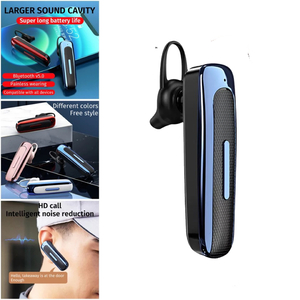 Bluetooth　イヤホン　ワイヤレスイヤホン 電話　通話　ゲーム　耳掛け型　イヤフォン イヤホンマイク 片耳　USB 充電　ブラックブルー