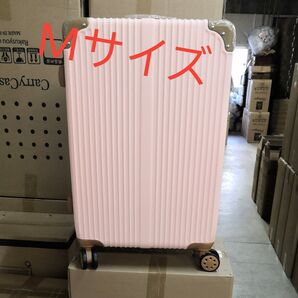 送料無料 訳あり品 キズあり新品 スーツケース かわいい mサイズ ピンク色121603