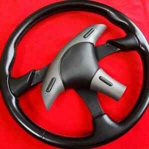 nardi steering wheel Evolution3 36.5Φ black leather FET正規 ナルディ エボリューション3 綺麗な美品 365ｍｍ CLASSIC GARAの画像3