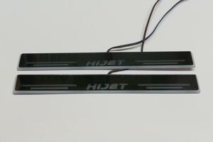 LEDスカッフプレート　ハイゼット　HIJET　青　流れる　フロント　前　ブルー