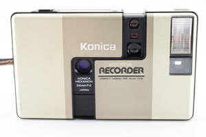 【人気機種】　KONICA コニカ RECORDER レコーダー HAXANON 24mm F4レンズ搭載　コンパクトカメラ ちょっと訳アリ　同梱可能　#8580