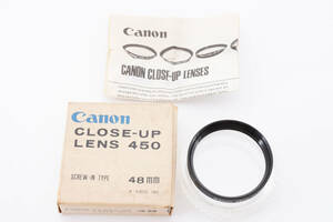 送料360円　【コレクター収集　未使用品】 キャノン CANON 48mm クローズアップレンズ CLOSE-UP 450 カメラ　＃8534