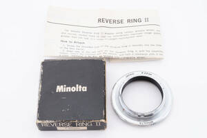 送料360円　【コレクター収集　未使用品】 MINOLTA ミノルタ49mm リバースリング2 RIVERSE RING II カメラ ＃8527