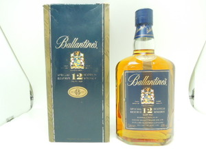 O780 ★【古酒】ウイスキー Ballantine's バランタイン スペシャル リザーブ 12年 角瓶 1000ml 43度 ★ 未開栓 長期保管品