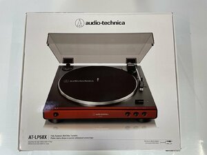 rh ジャンク Audio technica オーディオテクニカ レコードプレーヤー ターンテーブル AT-LP60X RD hi◇95