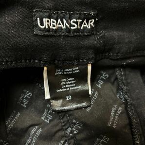 URBAN STAR ブラックジーンズ 10サイズ(30インチ)（76cm)レディーススキニージーンズ ストレッチ コストコの画像6