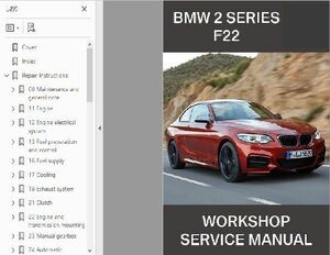 BMW 2シリーズ 2series F22 ワークショップマニュアル 整備書　※エンジン対応はガソリンのみ 