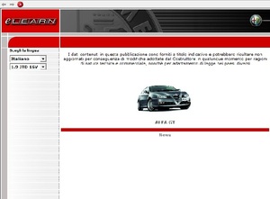 ALFA GT Alpha Romeo электронный manual сервисная книжка схема проводки книга по ремонту e-LEARN электронный 