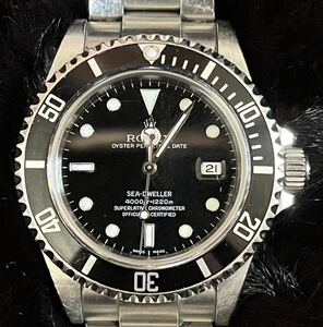 ロレックス シードゥエラー 16600 ROLEX SEA-DWELLER 自動巻 黒文字盤 オイスターパーペチュアルデイト メンズ腕時計