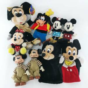 送料無料 Disney ディズニー ミッキー ミニー グーフィー ぬいぐるみ 人形 まとめセット 現状品 昭和レトロ 当時物#12262