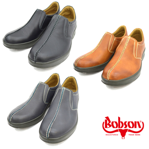 ^BOBSON Bobson casual shoes walking slip-on shoes 4509 original leather made in Japan black Black black 25.0cm (0910010564-bk-s250)