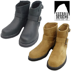 ▲ Sierra Designs Sierra Designs Мужской подлинный кожаный инженер Boots SD6020 Black Black Black 25,5 см (0910010710-BK-S255)