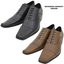 ▲KATHARINE HAMNETT キャサリン ハムネット KH3994 ビジネスシューズ ストレートチップ 革靴 ブラック Black 26.0cm (0910010656-bk-s260)_画像1