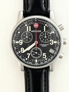 【美品】WENGER CHRONOGRAPH QUARTZ 7072X 腕時計 ウェンガー・クロノグラフ 現状品